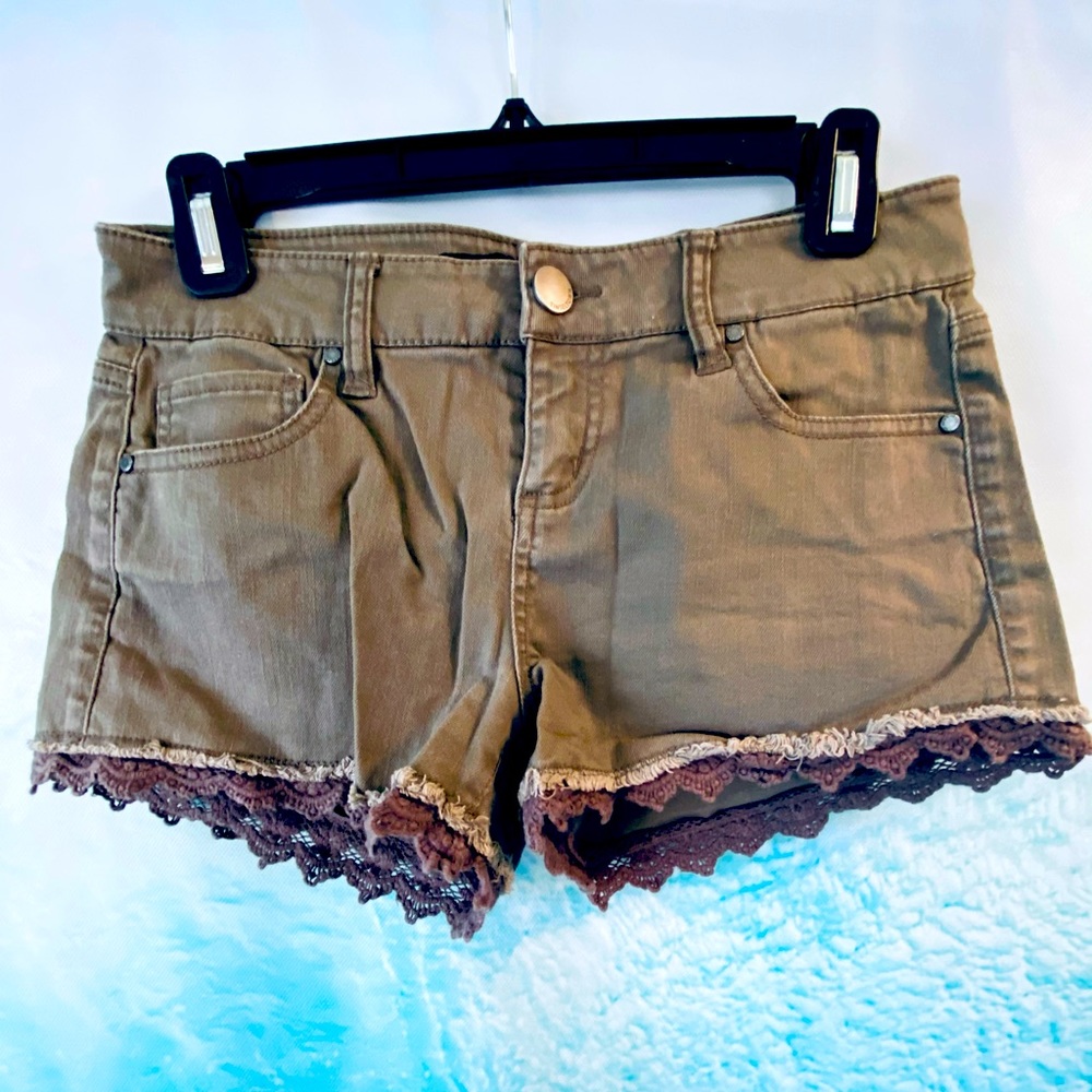 TINSELTOWN Brown Jean Shorts